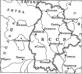 Карта беларуси 1921